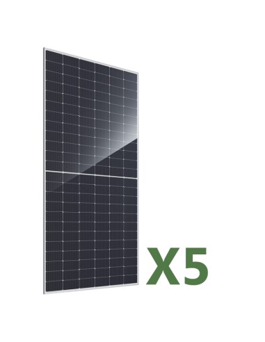 Set 5 Photovoltaik-Solarmodulen bifacial 585W Gesamt 2925W mono JA Solar