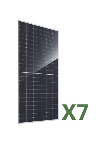 Set 7 Photovoltaik-Solarmodulen bifacial 585W Gesamt 4095W mono JA Solar