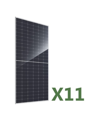 Set 11 Photovoltaik-Solarmodulen bifacial 585W Gesamt 6435W mono JA Solar