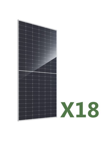 Set 18 Photovoltaik-Solarmodulen bifacial 585W Gesamt 10530W mono JA Solar