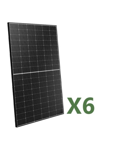 Set de 6 panneaux solaire photovoltaïque 425W total 2550W mono PEIMAR cadre noir