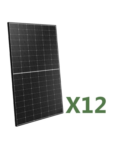 Set 12 panneaux solaire photovoltaïque 425W total 5100W mono PEIMAR cadre noir