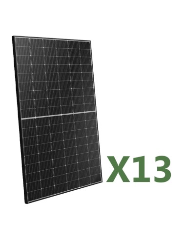 Set 13 panneaux solaire photovoltaïque 425W total 5525W mono PEIMAR cadre noir