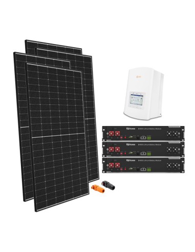 Kit fotovoltaico monofásico 5050W inversor Solis 4.6kW litio Dyness 7.2kWh