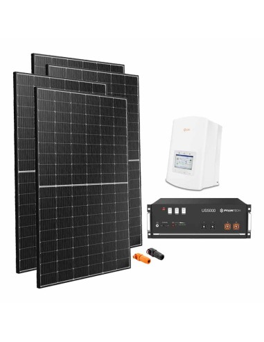 Serie Pro: vendita online Kit fotovoltaico monofase 4250W PRO inverter ibrido Solis 3.6kW Pylontech 4.8kWh