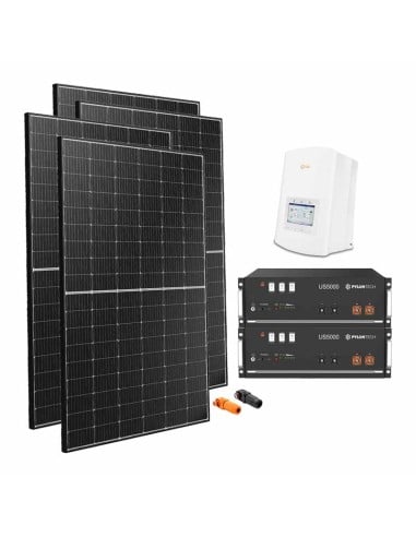 Serie Pro: vendita online Kit fotovoltaico monofase 4250W PRO inverter ibrido Solis 3.6kW Pylontech 9.6kWh