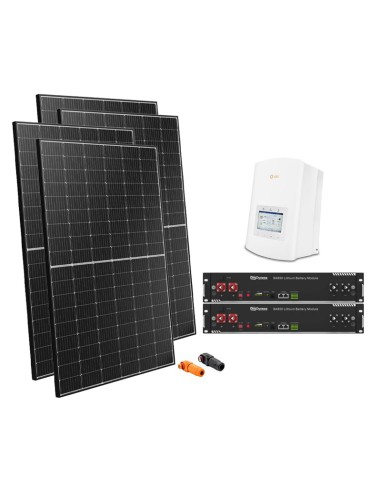 Serie Pro: vendita online Kit fotovoltaico monofase 5100W inverter ibrido Solis 4.6kW litio Dyness 4.8kWh