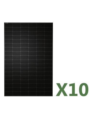 Set of 10 photovoltaic solar panels 430W total 4300W mono TW Solar total black