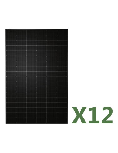 Set 12 Photovoltaik-Solarmodulen 430W Gesamt 5160W mono TW Solar Total Black