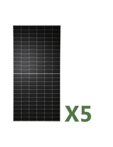 Set of 5 photovoltaic solar panels 590W total 2950W mono TW Solar half cells