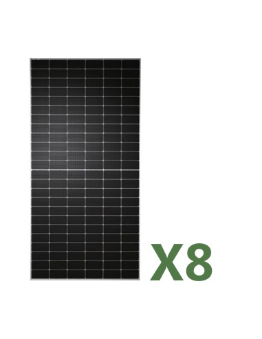 Set of 8 photovoltaic solar panels 590W total 4720W mono TW Solar half cells