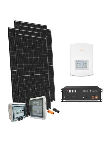 Serie Plus: vendita online Kit fotovoltaico monofase 5050W PLUS inverter Solis 4.6kW litio Pylontech 4.8kWh