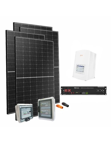 Serie Plus: vendita online Kit fotovoltaico monofase 3400W PLUS inverter Solis 3kW Dyness B4850 2.4kWh