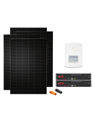 Kit fotovoltaico monofásico 3440W inversor Solis 3kW litio Dyness 2.4kWh