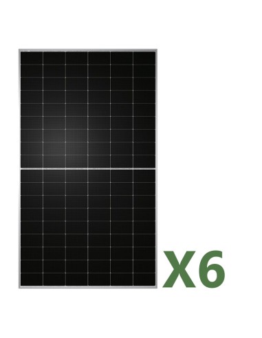 Set of 6 bifacial photovoltaic solar panels 500W total 3000W mono TW Solar