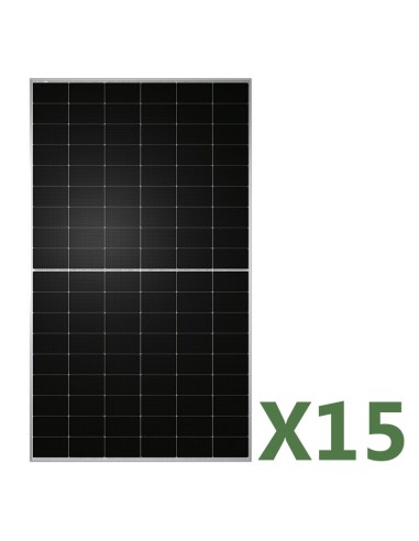 Set of 15 bifacial photovoltaic solar panels 500W total 7500W mono TW Solar