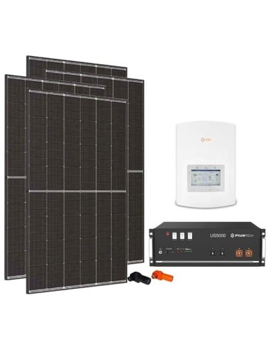 Photovoltaik-Kit 4050W Hybrid-Wechselrichter Solis 3.6kW Akkum Pylontech 4.8kWh