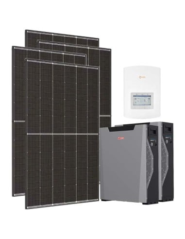 Einphasiges Photovoltaik-Kit 3600W Wechselrichter Solis 3kW Lithium Weco 10.7kWh