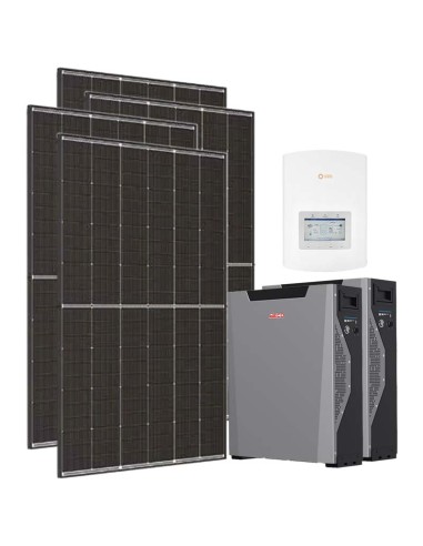 Kit fotovoltaico monofásico 3600W inversor Solis 3kW litio Weco 5k3 XP 10.7kWh