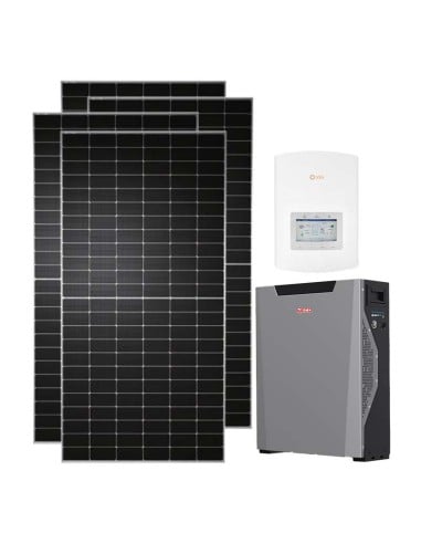 Kit photovoltaïque monophasé 3540W onduleur Solis 3kW lithium Weco 5k3 XP 5.3kWh