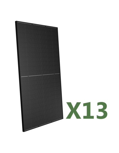 Set of 13 Peimar Full Black 500W total 6500W mono photovoltaic panel half cells