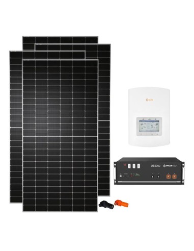 Serie Pro: vendita online Kit fotovoltaico monofase 3540W PRO inverter ibrido Solis 3kW Pylontech 4.8kWh