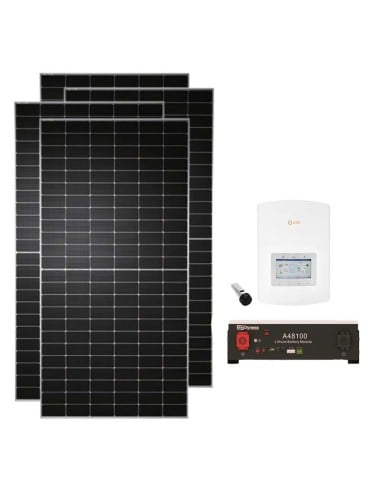 Serie Pro: vendita online Kit fotovoltaico monofase 3540W PRO inverter ibrido Solis 3kW A48100 4.8kWh