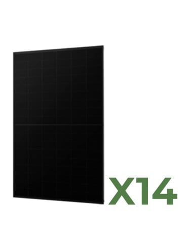 Set of 14 AIKO Full Black 445W total 6230W mono photovoltaic solar panels