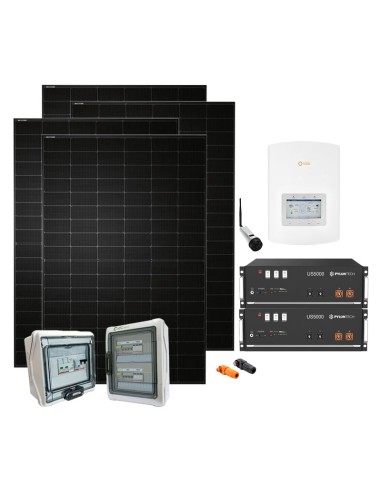 Photovoltaik-Kit 3440W PLUS Wechselrichter Solis 3kW Akkum Pylontech 9.6kWh