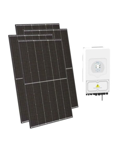 Kit fotovoltaico monofásico 6300W inversor Deye 6kW preparado para acumulación