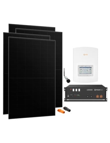 Serie Pro: vendita online Kit fotovoltaico monofase 3115W inverter ibrido Solis 3kW litio Pylontech 4.8kWh