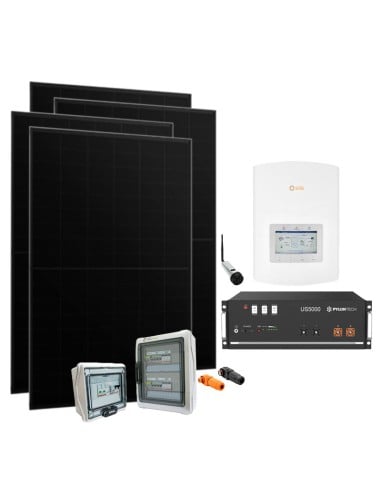 Serie Plus: vendita online Kit fotovoltaico monofase 3115W PLUS inverter Solis 3kW litio Pylontech 4.8kWh