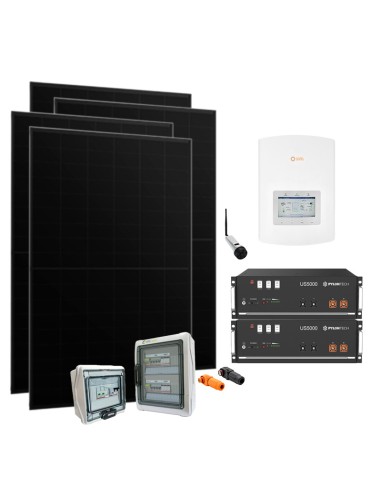 Serie Plus: vendita online Kit fotovoltaico monofase 4895W PLUS inverter Solis 4.6kW litio Pylontech 9.6kWh