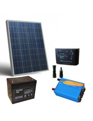 100w 12v Cabin Solar Kit Pro Panel Inverter Battery Charger